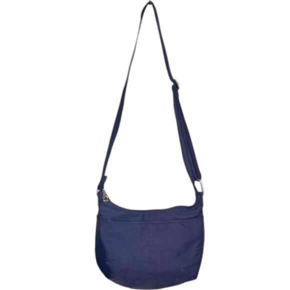 Travelon Anti-Theft Crossbody RFID Travel Bag - Navy - 11"h x 14"w x 2”d - Picture 4 of 11